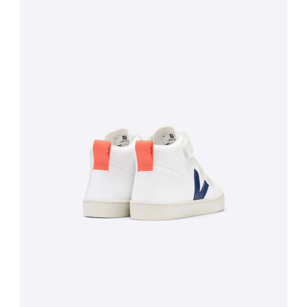 Veja V-10 MID CWL Cipő Gyerek White/Blue/Orange | HU 796VRW